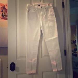 White high rise jeans
